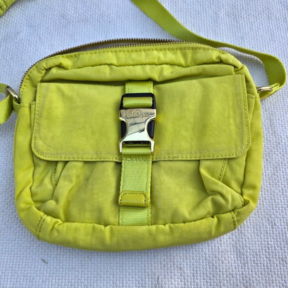 Kipling bright green crossbody bag